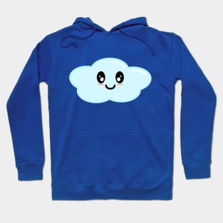 Kawaii Cute Cloud Character - Blue Hoodie